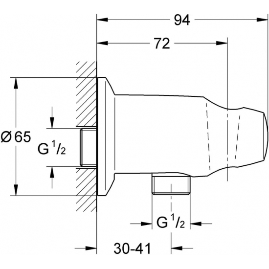 Шланговое подключение GROHE Movario 28406000 держатель для душа, хром