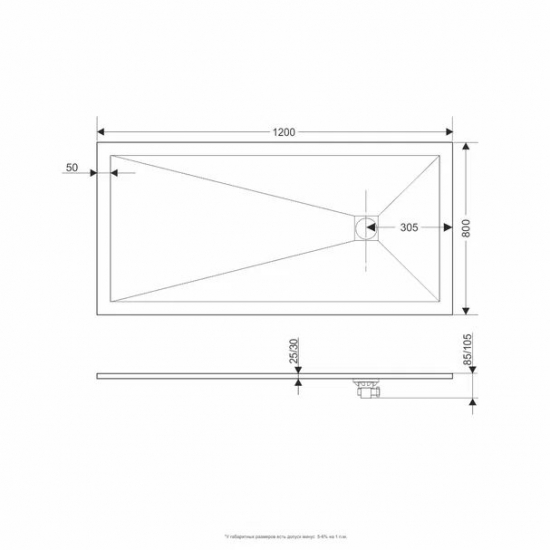 Душевой поддон RGW Stone Tray ST-W 80x120 искусственный камень, белый