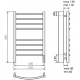 Полотенцесушитель электрический TERMINUS Ватикан П8 500х800 черный матовый
