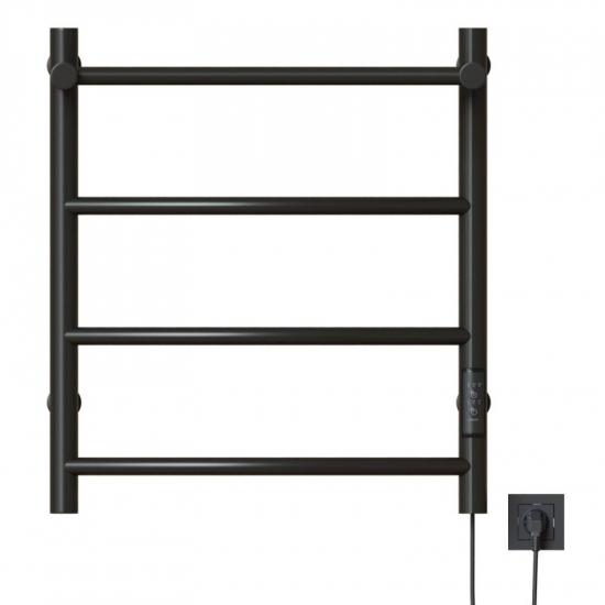 Полотенцесушитель электрический MIXLINE Capella 60x50 251 Вт, полка, чёрный