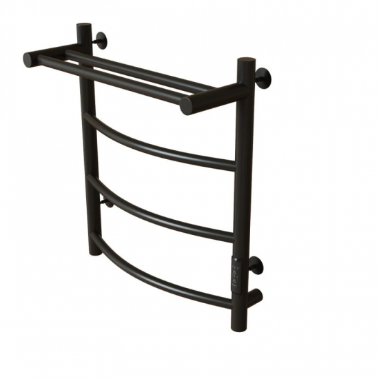 Полотенцесушитель электрический MIXLINE Capella 60x50 251 Вт, полка, чёрный