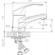 Смеситель для раковины DECOROOM DR71011 хром