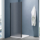 Боковая стенка SANTREK AQUA Lea-SP-800-G-Matt Black 80x185 стекло грейп, профиль чёрный