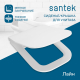 Сиденье для унитаза SANTEK Лайн 1WH501575 тонкое с микролифтом, быстросъёмное, для подвесной чаши