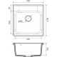 Мойка для кухни GRANFEST Quarz(ECO) Z48 478х478 мм кварцевая, чёрный