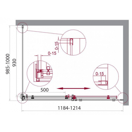 Душевой уголок BelBagno ACQUA-AH-1-120/100-C-Cr стекло прозрачное