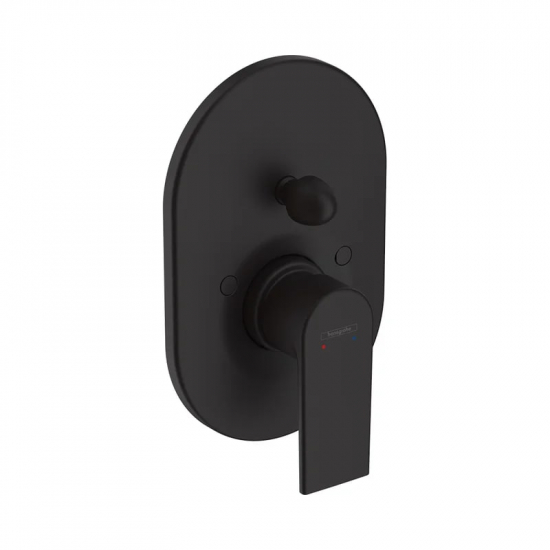 Встраиваемый смеситель для душа и ванны HANSGROHE Vernis Shape 71458670 матовый чёрный