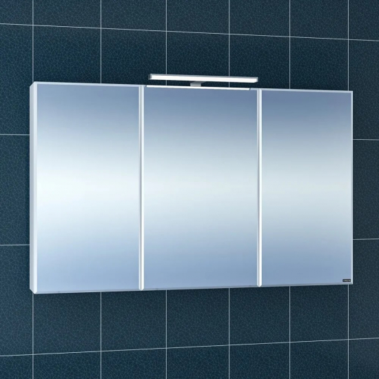 Зеркало-шкаф САНТА Стандарт 120 фацет, со светильником