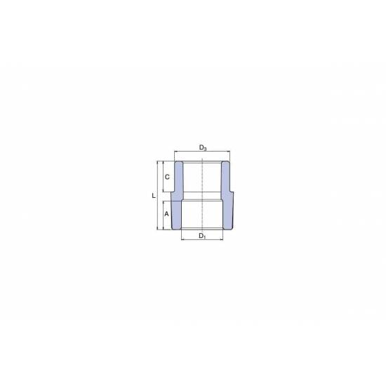 Муфта переходная PPR EKOPLASTIK 125x110 мм внутренняя-наружная, серая