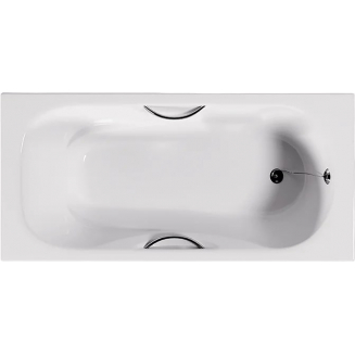 Ванна чугунная GOLDMAN Donni DN16075 без опоры 160x75 см, с отверстиями для ручек