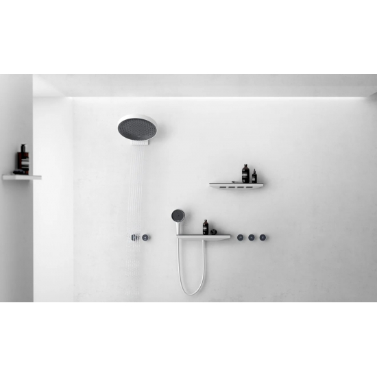 Шланговое подключение HANSGROHE Rainfinity Porter 500 26843700, белый матовый графит
