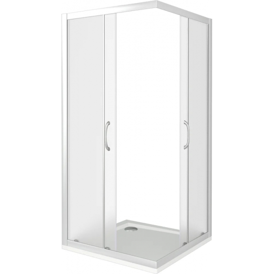 Душевой уголок BAS Good Door Latte CR-90-G-WE 90x90x185 стекло грейп, профиль хром