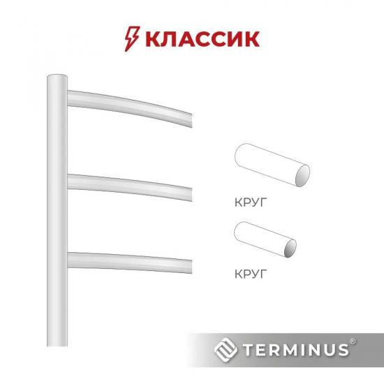 Полотенцесушитель электрический TERMINUS Классик П12 500x1000