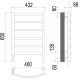 Полотенцесушитель электрический TERMINUS Классик П6 400x650 левый