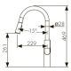 Смеситель для кухни с выдвижным изливом KAISER Linear 59044