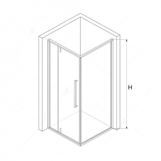 Душевой уголок RGW Stilvoll SV-44B 100x90 стекло прозрачное, профиль чёрный