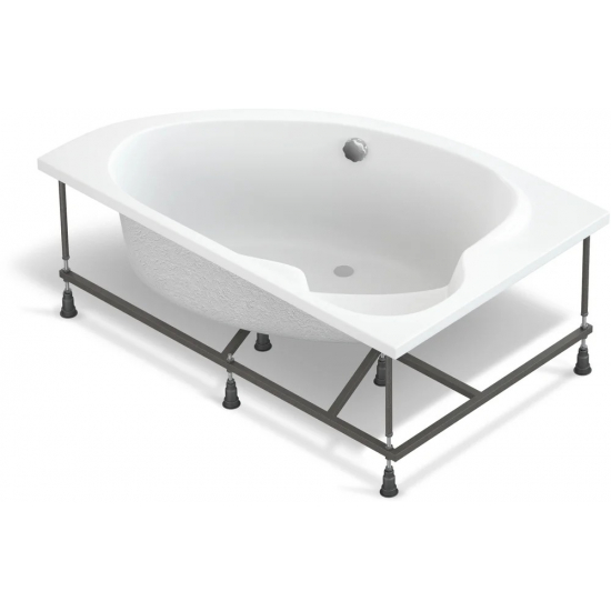 Акриловая ванна CERSANIT Kaliope New L 153x100 см, угловая, с каркасом, асимметричная
