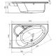 Акриловая ванна CERSANIT Kaliope WA-KALIOPE*153-L без опоры 153x100 см, угловая, асимметричная