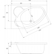 Акриловая ванна CERSANIT Kaliope WA-KALIOPE*153-L без опоры 153x100 см, угловая, асимметричная