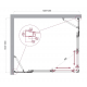 Душевой уголок BelBagno LUCE-AH-22-125/105-C-Cr стекло прозрачное, профиль хром