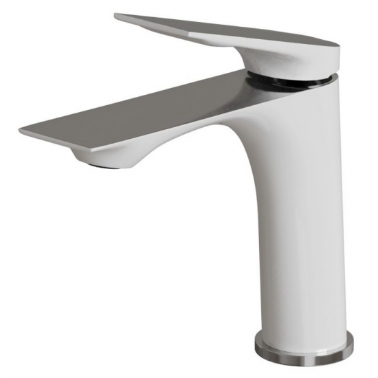 Смеситель для раковины MIXLINE Plus Swan White ML41-04, белый/хром