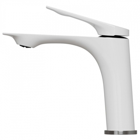 Смеситель для раковины MIXLINE Plus Swan White ML41-04, белый/хром