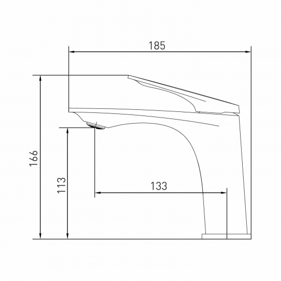 Смеситель для раковины MIXLINE Plus Swan White ML41-04, белый/хром