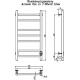 Полотенцесушитель электрический ТРУГОР Аспект ПЭК СП3 80x40