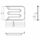 Полотенцесушитель водяной ZOX ПМ1 60х60 1'' полка Фокстрот-1 ПОЛИМЕР