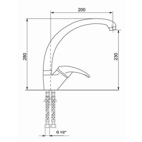 Смеситель для кухни MIXLINE ML-GS01 (307), терракотовый