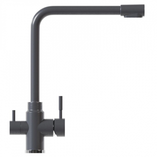 Смеситель для кухни MIXLINE ML-GS13 (342) с подключением к фильтру из нержавеющей стали, графит