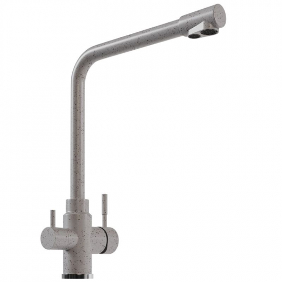 Смеситель для кухни MIXLINE ML-GS13 (328) с подключением к фильтру из нержавеющей стали, бежевый