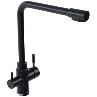 Смеситель для кухни MIXLINE ML-GS13 (343) с краном для питьевой воды, антрацит