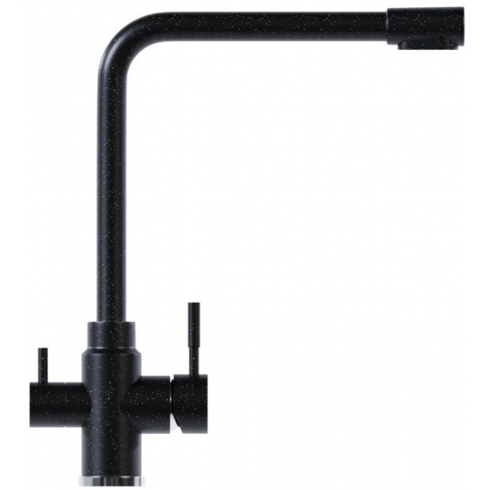 Смеситель для кухни MIXLINE ML-GS13 (343) с краном для питьевой воды, антрацит