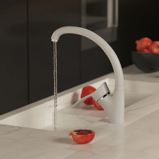 Смеситель для кухни MIXLINE ML-GS01 (331), белый