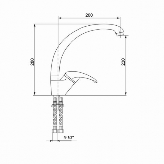 Смеситель для кухни MIXLINE ML-GS01 (331), белый