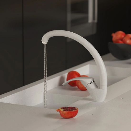 Смеситель для кухни MIXLINE ML-GS02 (341) ультра-белый