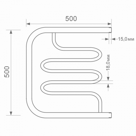 Полотенцесушитель водяной ZOX ПМ2 50х50 1'' Фокстрот-2