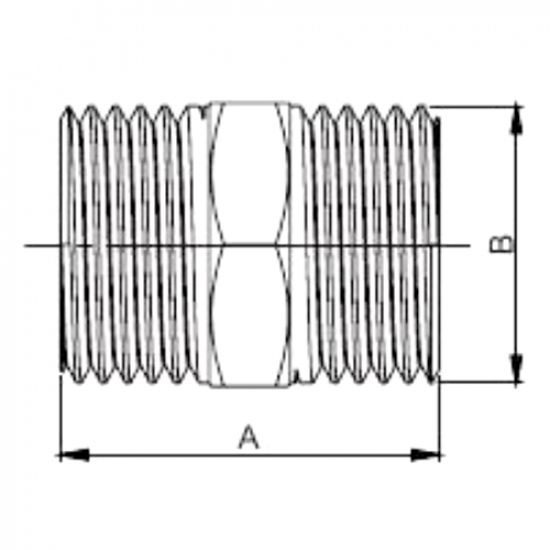 Ниппель резьбовой FRAP F323.0909 - 2" x 2"