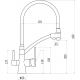 Смеситель для кухни с подключением к фильтру с питьевой водой с гибким изливом SAVOL S-L1805H-04