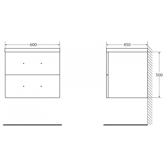 Тумба с раковиной BELBAGNO Aurora 60 rovere tabacco