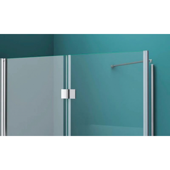 Душевой уголок BelBagno ALBANO-ASH-1-100/90-C-Cr стекло прозрачное