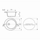 Мойка для кухни керамогранит MIXLINE GM13 круглая графит 342 495мм глуб чаши 190