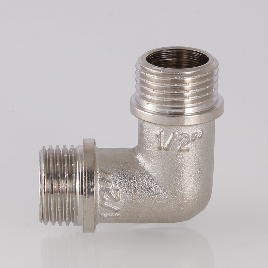 Уголок резьбовой VALTEC 1/2" x 1/2" нар.-нар. 15 мм VTr.093.N.0004