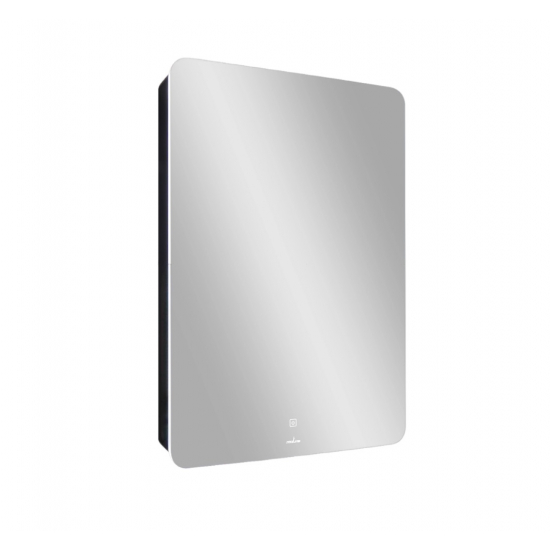 Зеркало-шкаф MIXLINE Асти 560x850 правый, сенсорный выкл, LED подсветка, черный