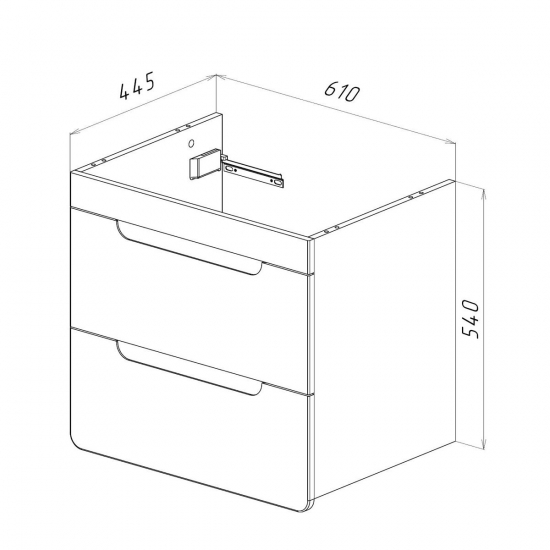 Тумба для комплекта LEMARK Olivia 65 подвесная, 2 ящика, дуб кантри, под раковину Гармония 65