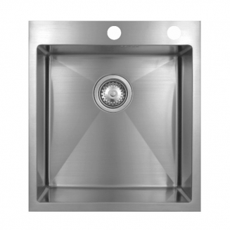 Мойка для кухни врезная SEAMAN Eco Marino SMB-4550S два отверстия, вентиль-автомат