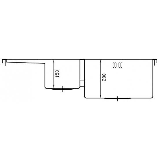 Мойка для кухни врезная SEAMAN Eco Marino SMB-7851DLS двухчашевая, с крылом