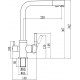Смеситель для кухни с подключением к фильтру с питьевой водой SAVOL S-L1801Y бежевый