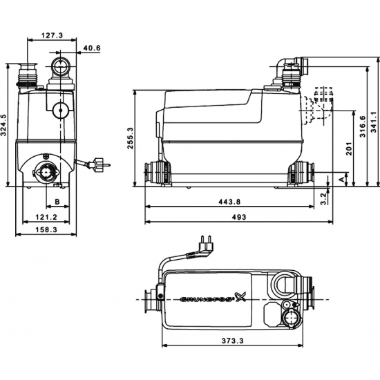 Канализационный насос GRUNDFOS Sololift2 C-3